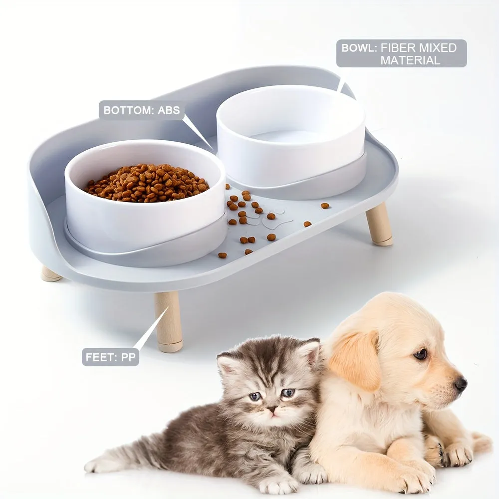 NonSlip Double Feeding Bowl for Cats and Dogs